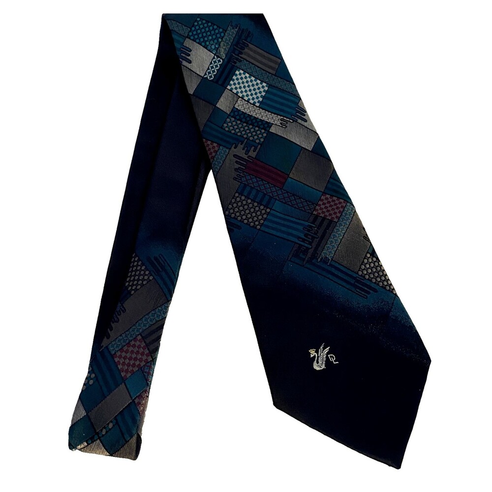 #7938 DON LOPER BLUE SHADES POLYESTER TIE 4 X 55